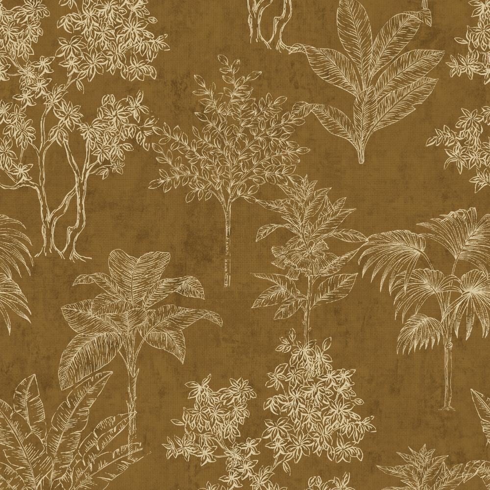 Zen Floating Foliage Wallpaper - Gold - Galerie - DWP0361 - 04 - Premier Wallcovering
