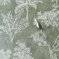 Zen Floating Foliage Wallpaper - Green - Galerie - DWP0361 - 01 - Premier Wallcovering