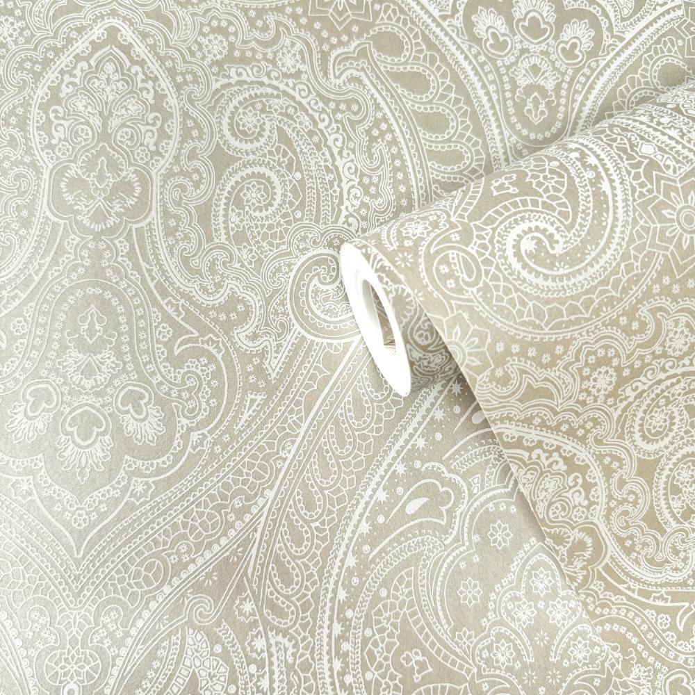 Zen Lace Wallpaper - Cream - Galerie - AM22002 - 3 - Premier Wallcovering