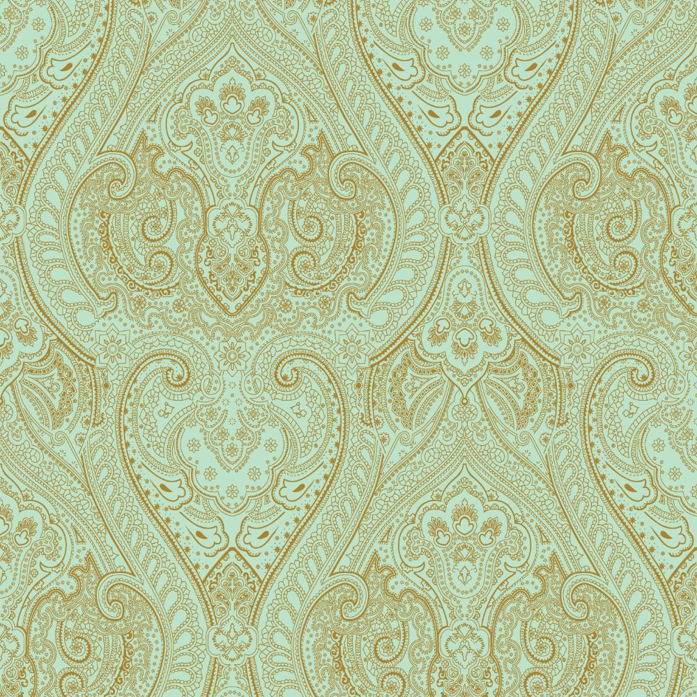 Zen Lace Wallpaper - Green / Rose Gold - Galerie - AM22002 - 4 - Premier Wallcovering