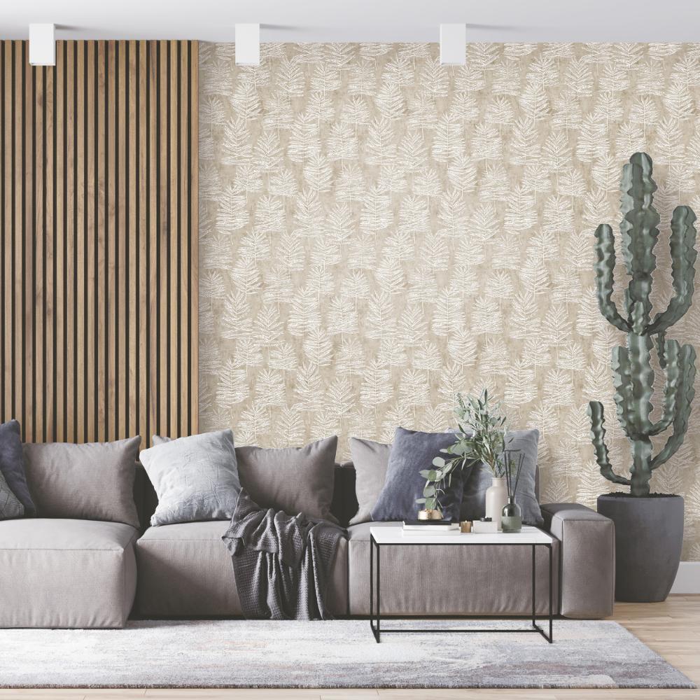 Zen Tumbling Leaf Wallpaper - Green - Galerie - DWP0365 - 01 - Premier Wallcovering