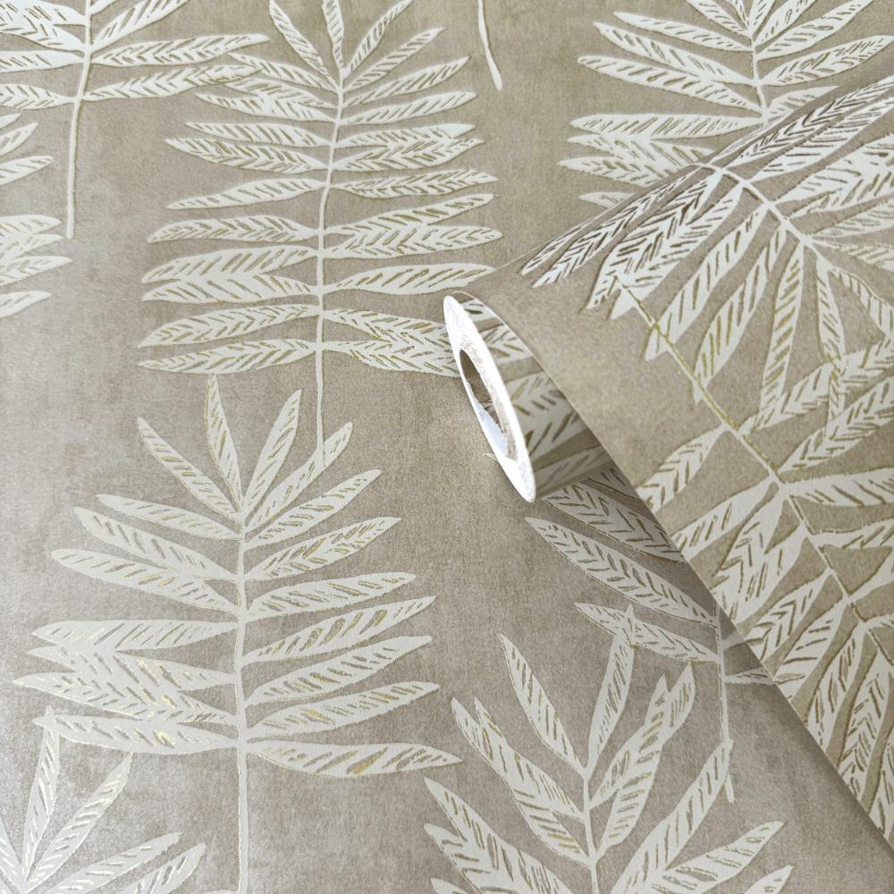 Zen Tumbling Leaf Wallpaper - Green - Galerie - DWP0365 - 01 - Premier Wallcovering