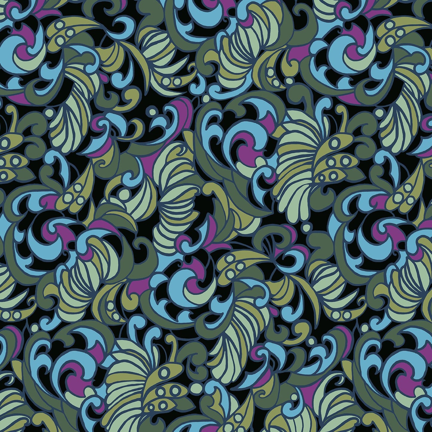 Zennor Wallpaper - House of Hackney - 1 - WA - ZEN - DI - OCE - XXX - Premier Wallcovering