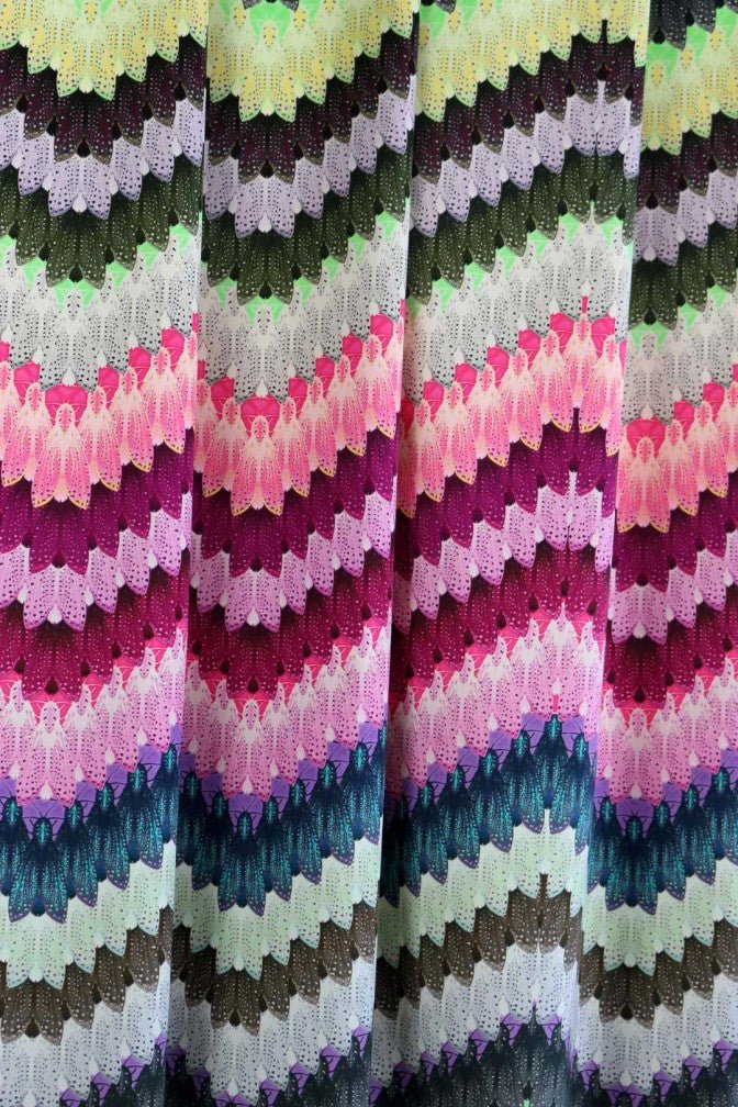 Zig Zag Moth Velvet Fabric - Original - Timorous Beasties - DIGI/ZZM/40008/01 - Premier Wallcovering