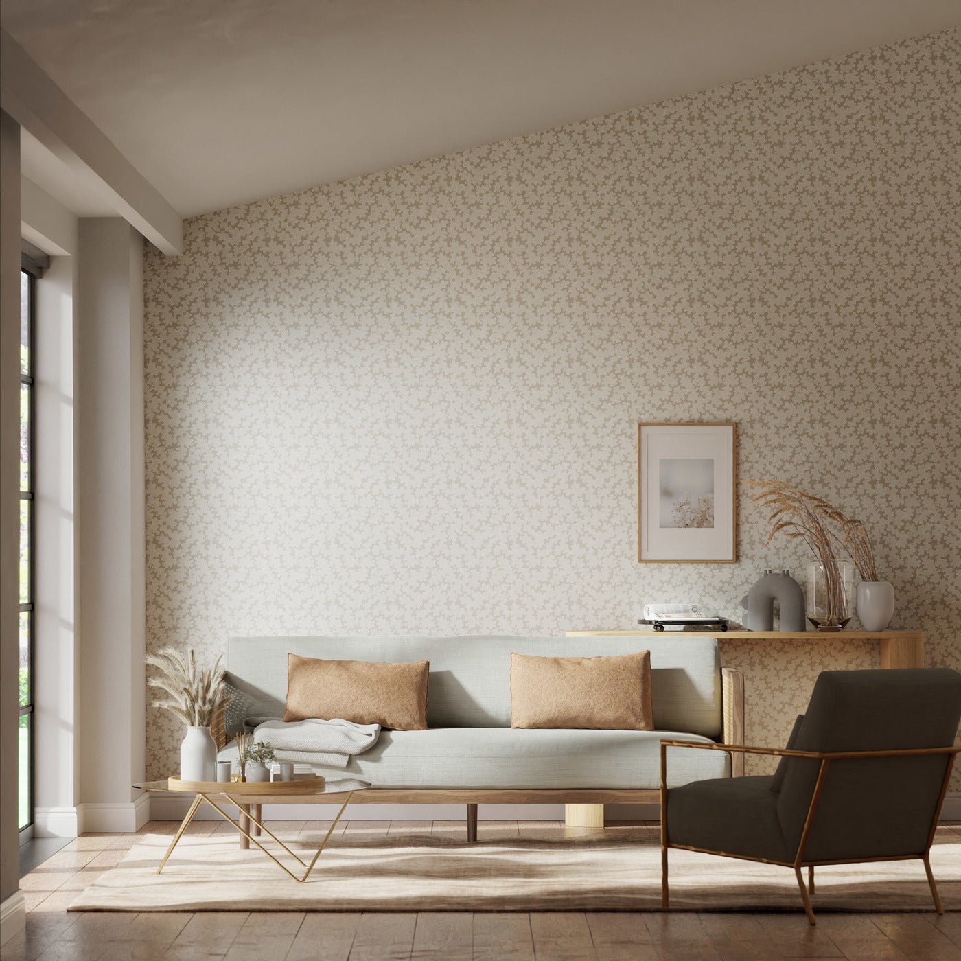 Zori Wallpaper - Shiitake/Fig Blossom - Harlequin - HQN3112932