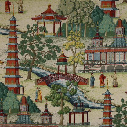 Pagoda Fabric - Green 