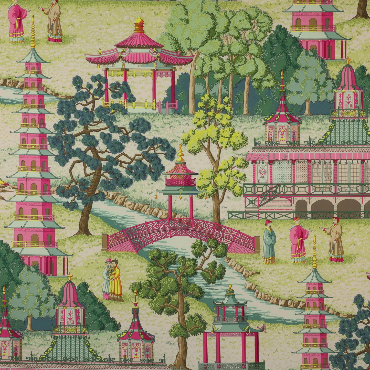 Pagoda Fabric - Multicolor