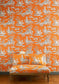 Jardin du Luxembourg Room Wallpaper - Orange
