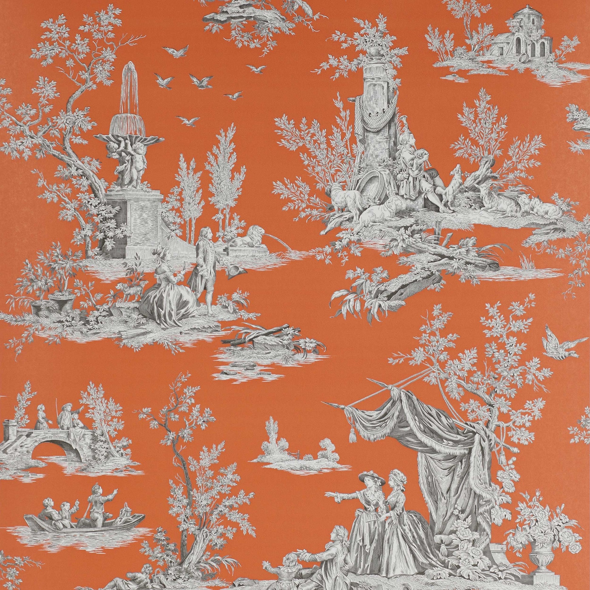 Jardin du Luxembourg Wallpaper - Orange