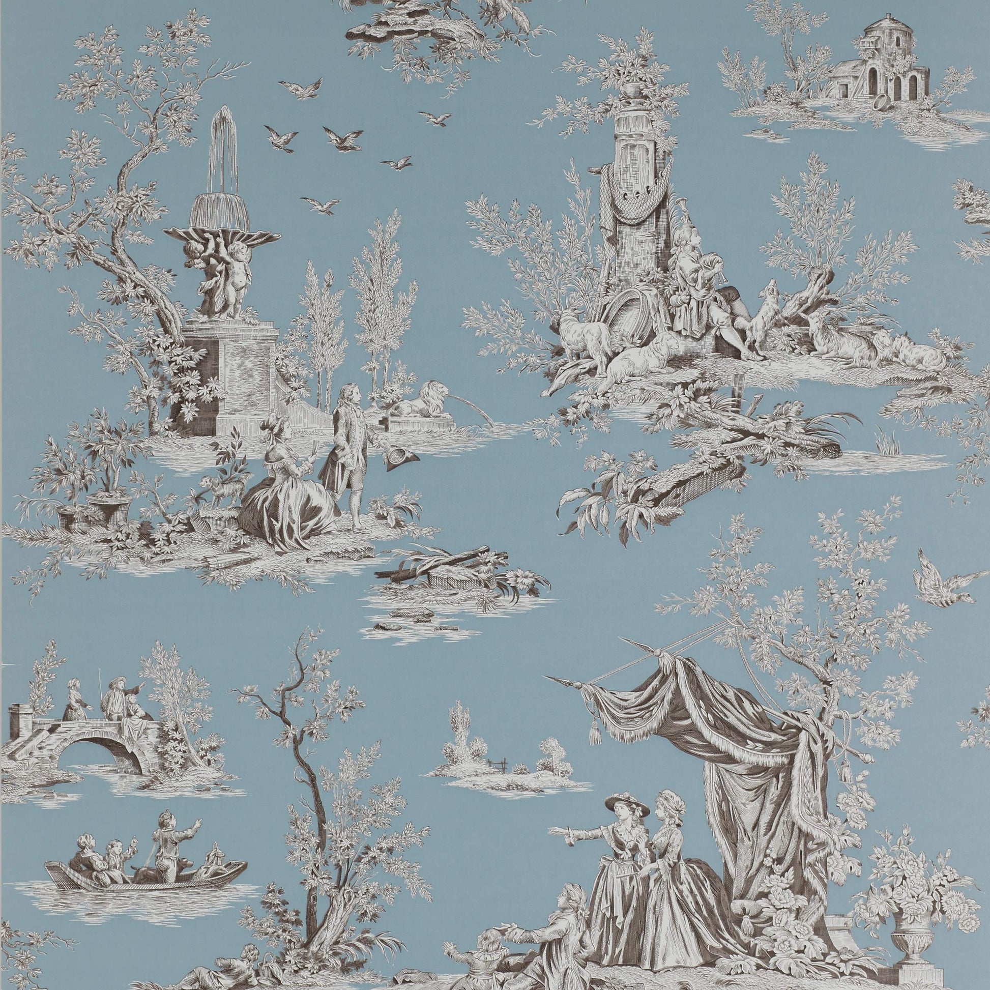 Jardin du Luxembourg Wallpaper - Blue