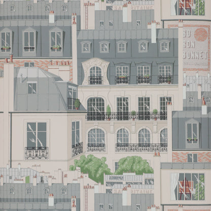 Les Toits de Paris Wallpaper - Multicolor