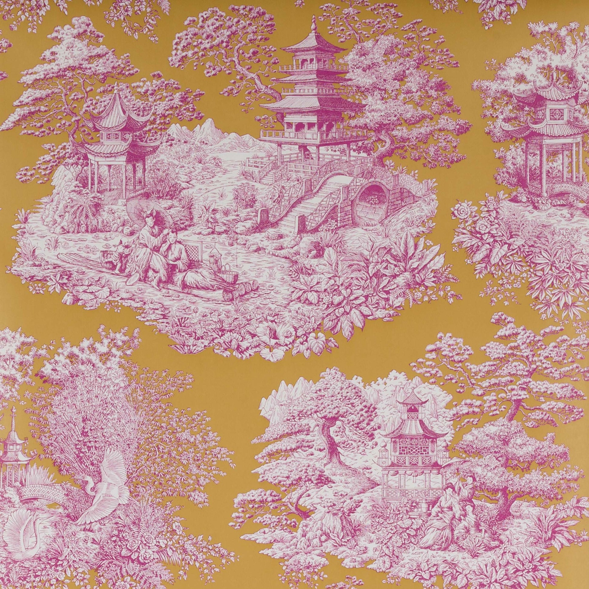 Nara Wallpaper - Pink 