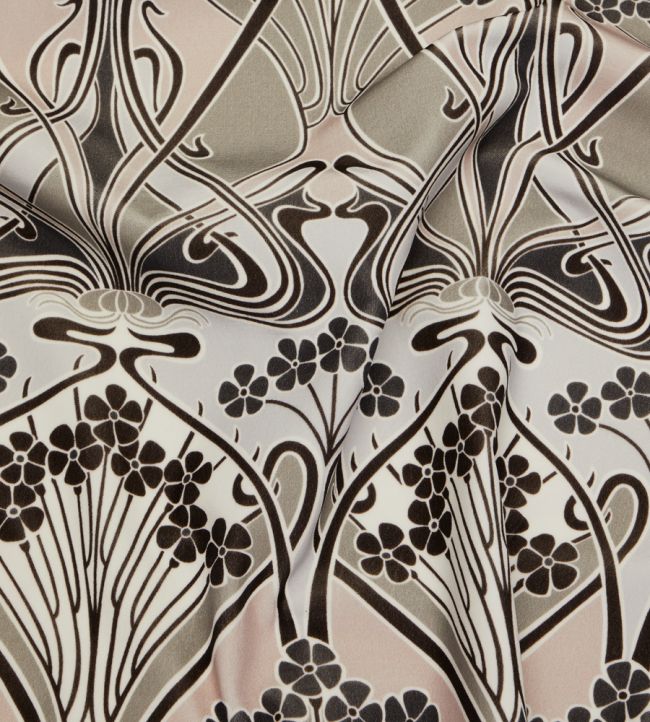 Ianthe Bloom Multi in Cotton Room Velvet Fabric - Gray