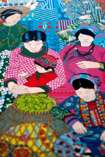 Voyage en Chine Room Fabric - Multicolor