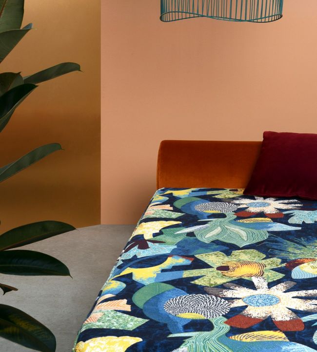 Tropical Room Fabric - Blue