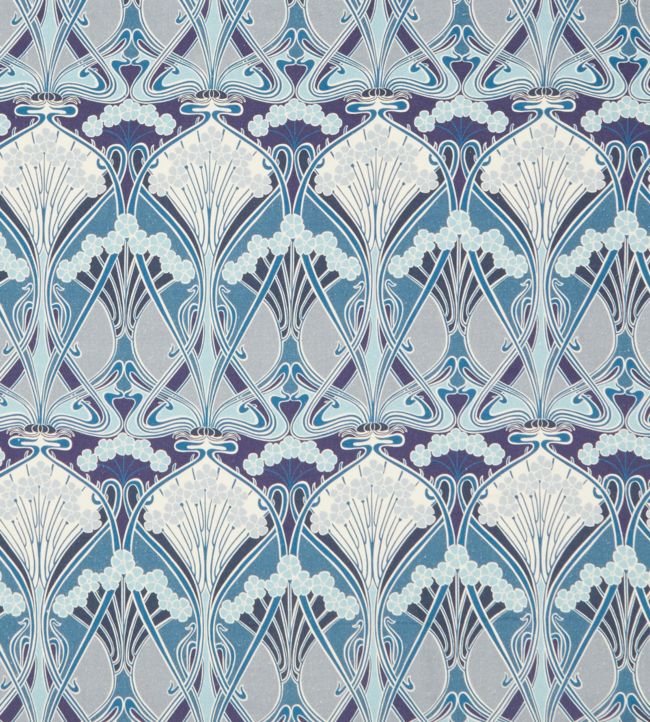 Ianthe Bloom Multi in Ladbroke Linen Fabric - Blue