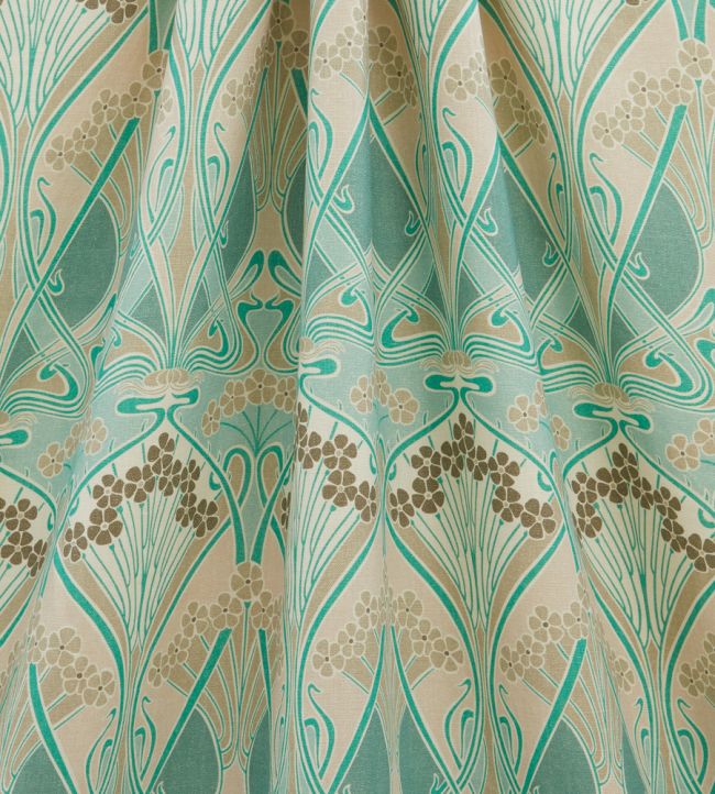Ianthe Bloom Multi in Ladbroke Linen Room Fabric 2 - Teal