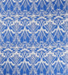 Ianthe Bloom Stencil in Chiltern Linen Fabric - Blue