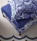 Ianthe Bloom Stencil in Chiltern Linen Room Fabric - Blue