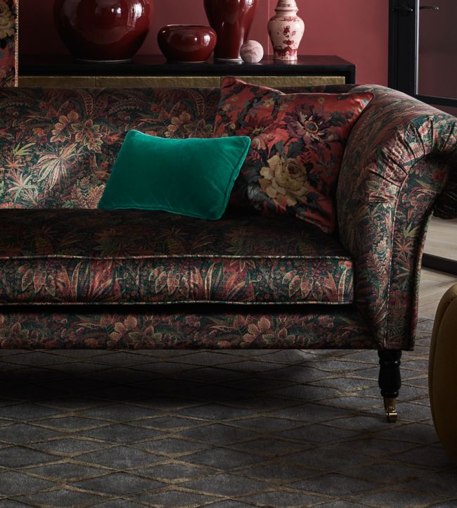 Cotton Room Velvet Plain Fabric - Green