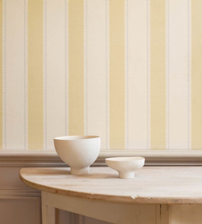 Hume Stripe Room Wallpaper - Yellow