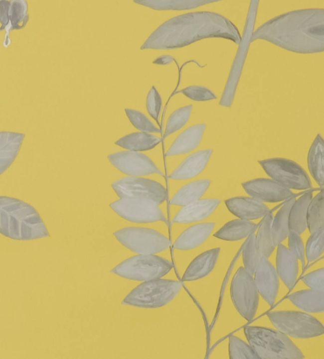 Botanical Stripe Room Wallpaper - Yellow