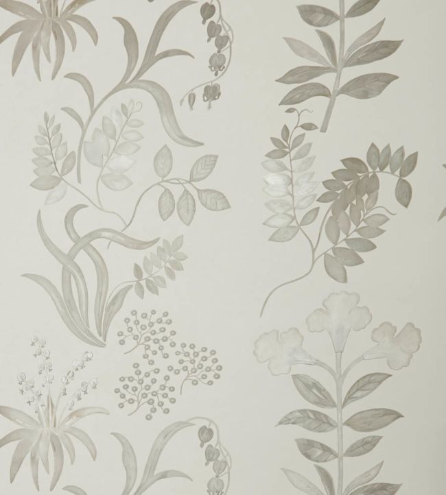 Botanical Stripe Wallpaper - Cream 