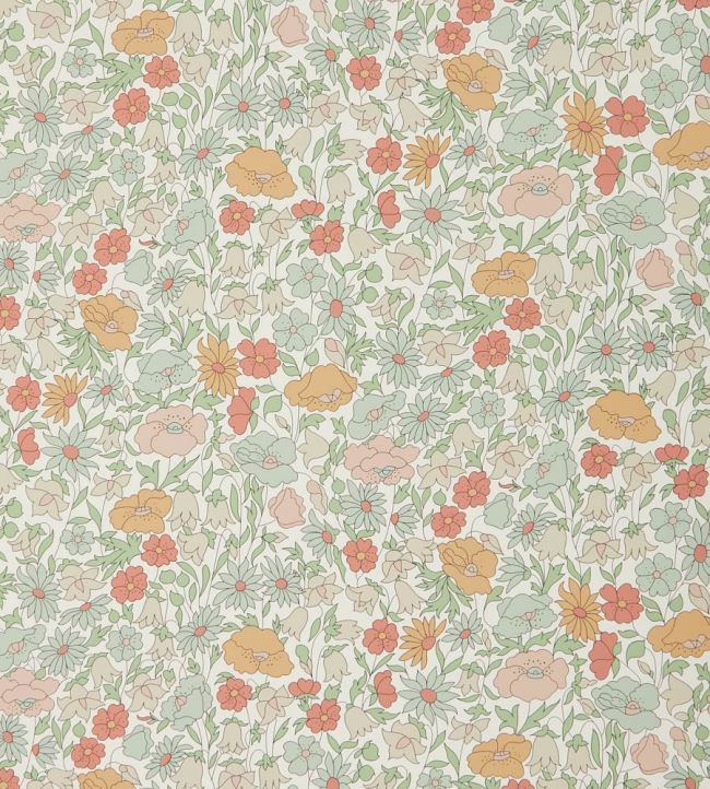 Poppy Meadowfield Wallpaper - Green - Liberty