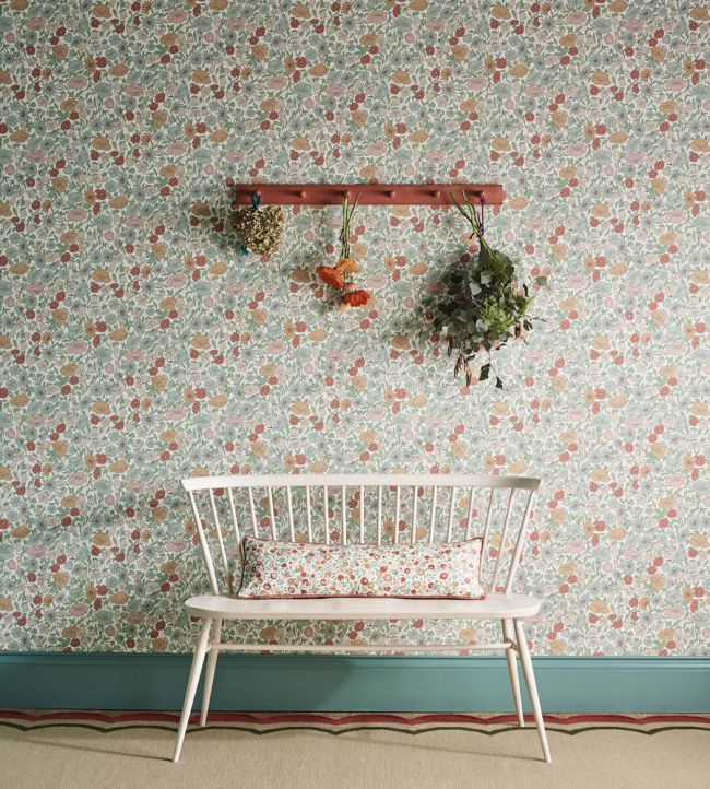 Poppy Meadowfield Wallpaper - Green - Liberty
