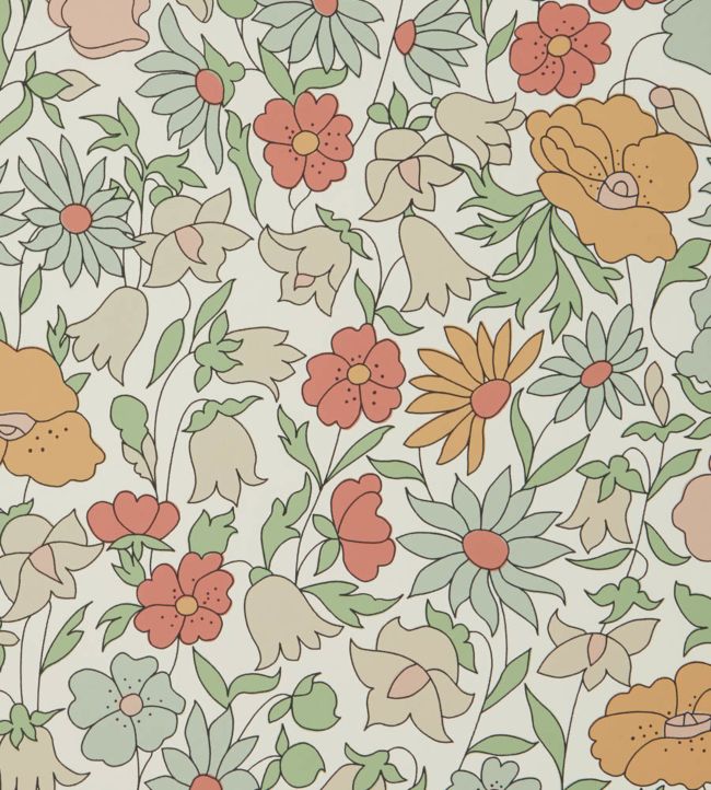 Poppy Meadowfield  Wallpaper - Green - Liberty