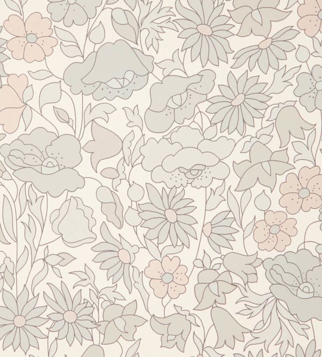Poppy Meadowfield Wallpaper - Gray - Liberty
