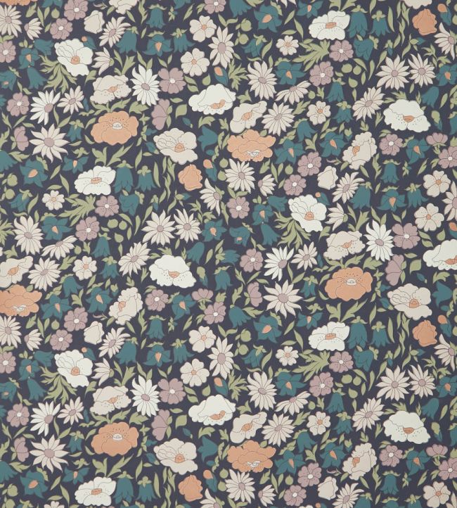 Poppy Meadowfield Wallpaper - Blue - Liberty