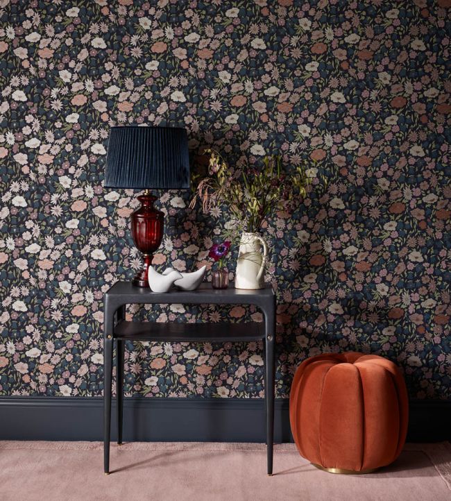 Poppy Meadowfield Wallpaper - Blue - Liberty