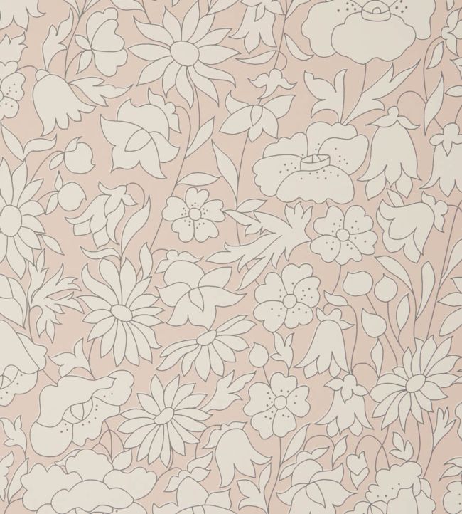Poppy Meadow Wallpaper - Pink - Liberty