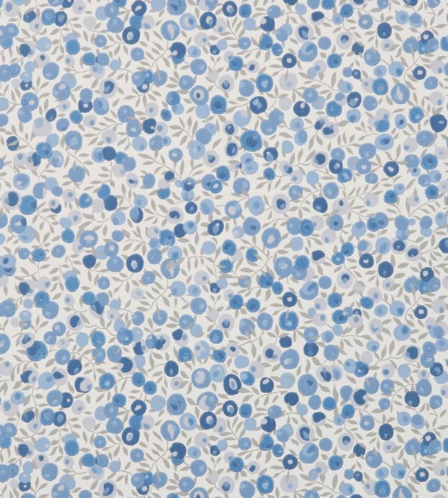 Wiltshire Blossom Wallpaper - Blue - Liberty 