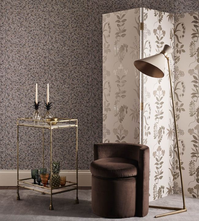 Wiltshire Blossom Room Wallpaper - Brown - Liberty 