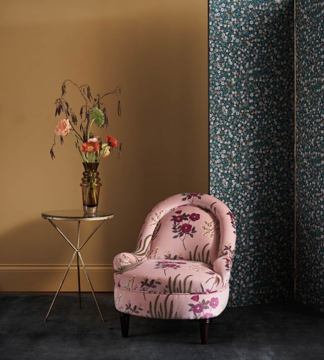Wiltshire Blossom Wallpaper - Green - Liberty 