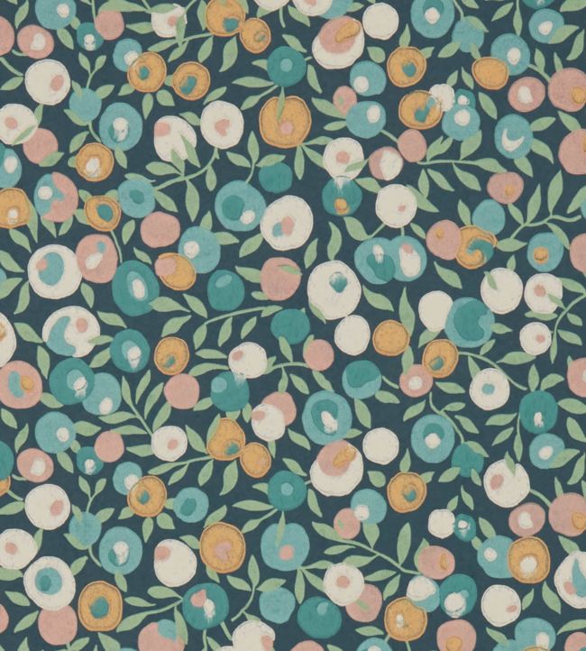Wiltshire Blossom Wallpaper - Green - Liberty 