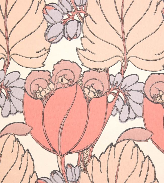 Regency Tulip Wallpaper - Pink - Liberty 