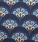 Deco Scallop Wallpaper - Blue - Liberty