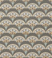 Deco Scallop Wallpaper - Gray - Liberty