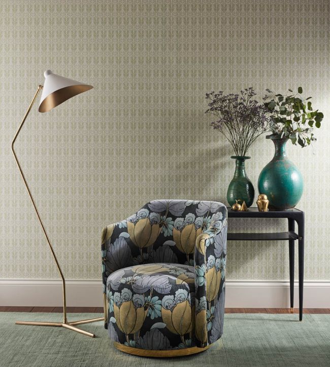 Quill Wallpaper - Green - Liberty 