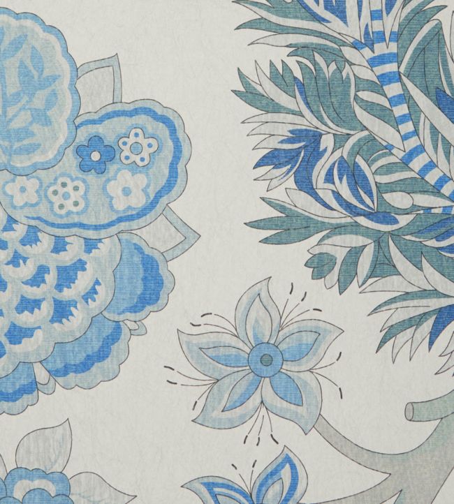 Palampore Trail Wallpaper - Blue - Liberty