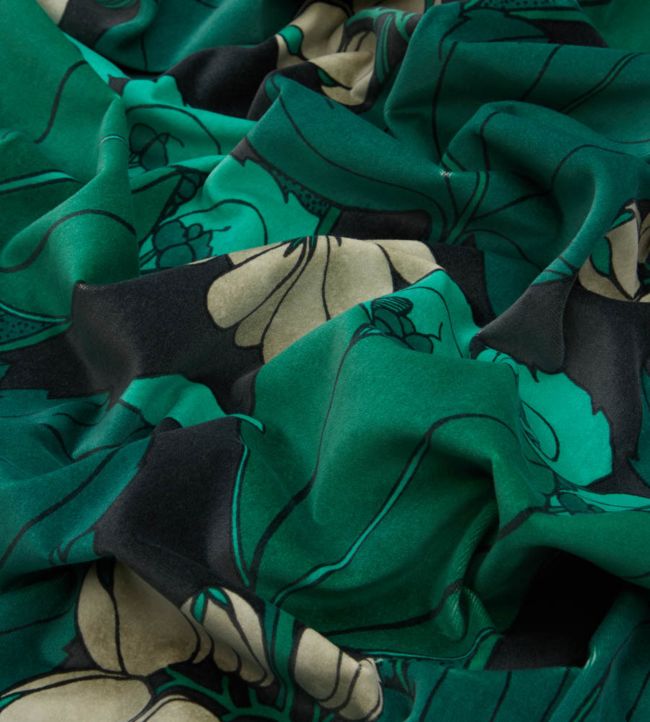 Regency Tulip in Wellington Room Velvet Fabric - Green