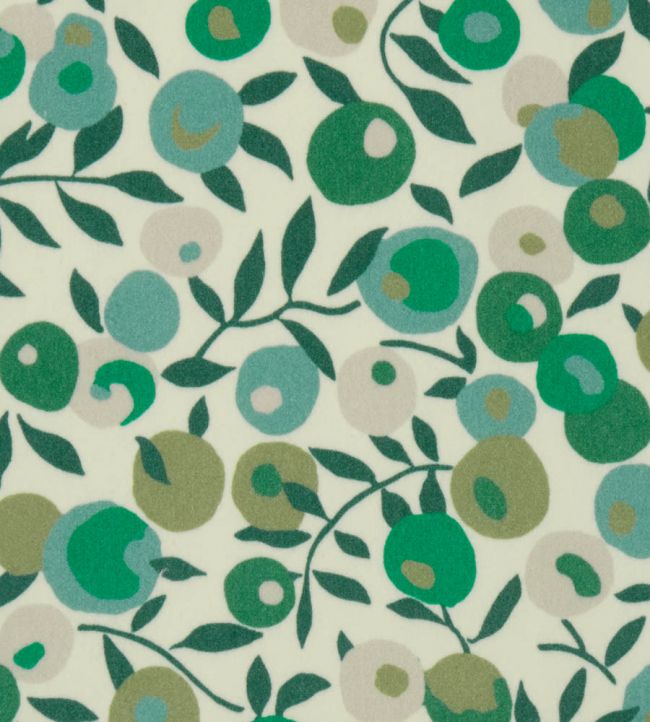 Wiltshire Blossom in Wellington Velvet Fabric - Green 