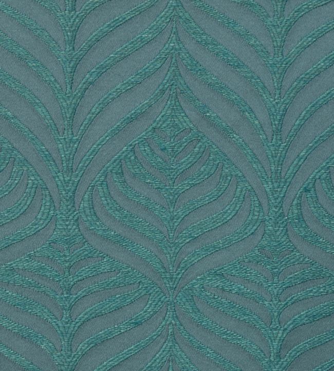 Quill Weave in Yarn Jacquard Fabric - Teal 