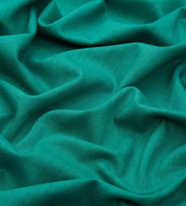 Lustre Linen Plain Room Fabric 3 - Teal