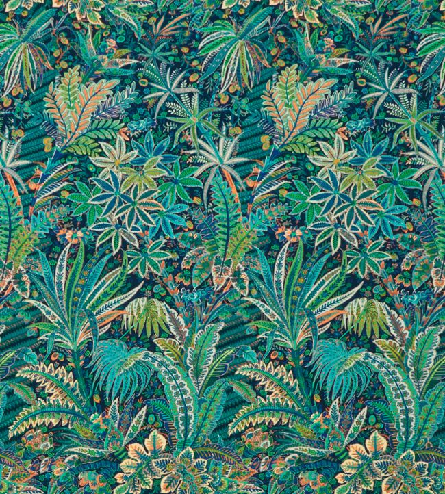Persian Voyage in Majorelle Fabric - Green 