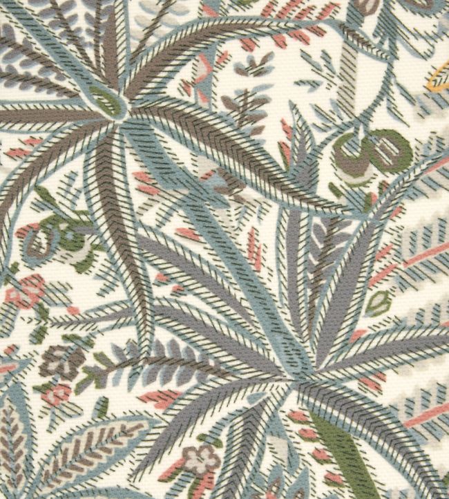 Persian Voyage in Majorelle Room Fabric 2 - Gray