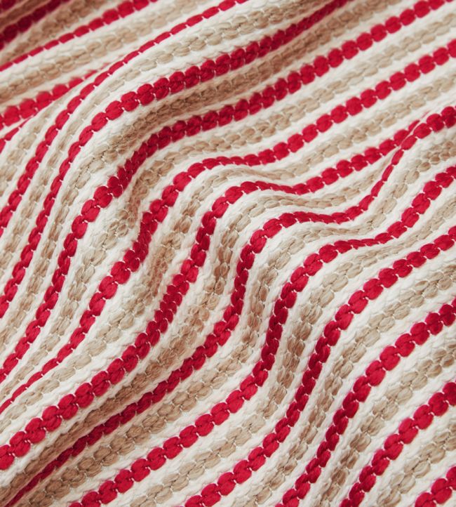 Candy Stripe in Harlow Room Fabric 2 - Red